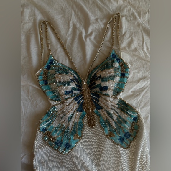 Sherri Hill Dresses Sherri Hill White Butterfly Dress Size 4 54836